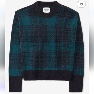 NWOT Abercrombie Plaid cozy knit sweater